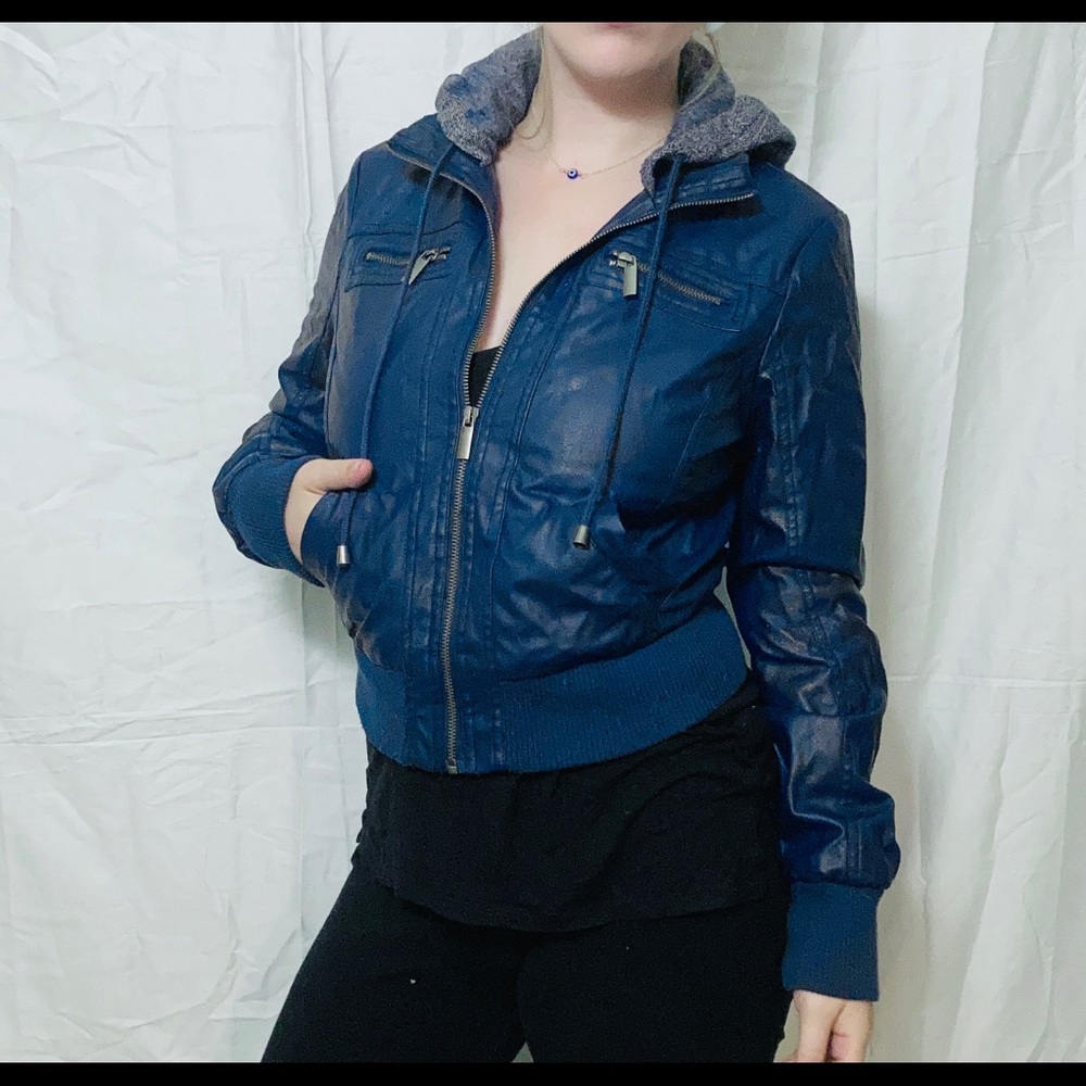 Blue “leather” Jacket